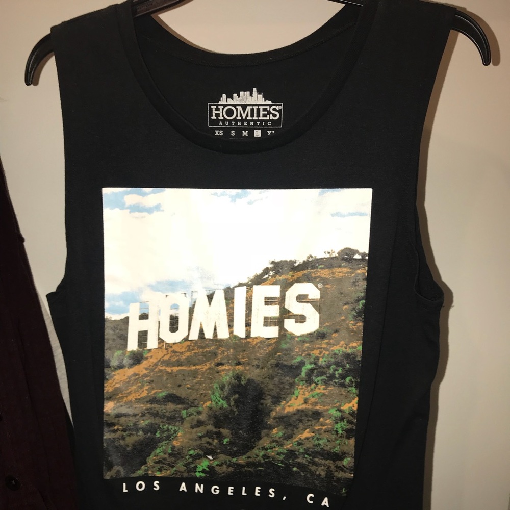 Homies Authentic Brand Graphic Muscle Tee